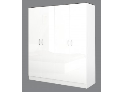 Ντουλάπα Apolo 6 λευκό στιλπνό